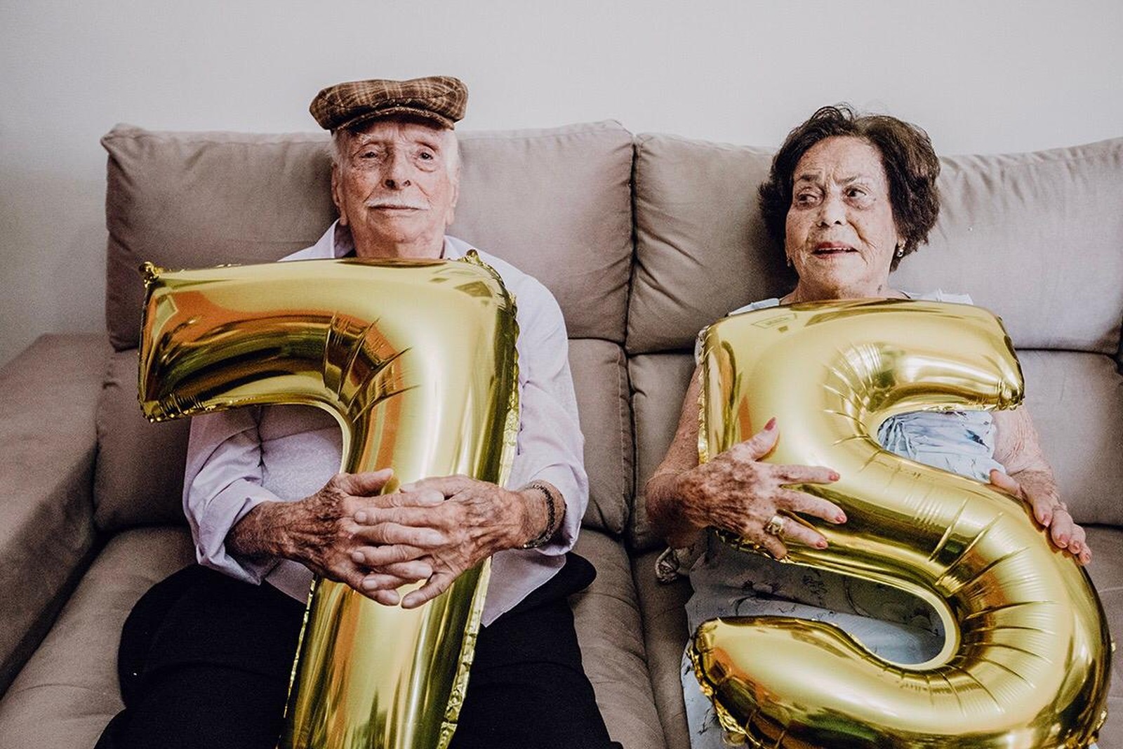 João e Evangelina se casaram em dezembro de 1943 na Matriz de São José do Vale do Rio Preto. A celebração antecipada das bodas de brilhante.